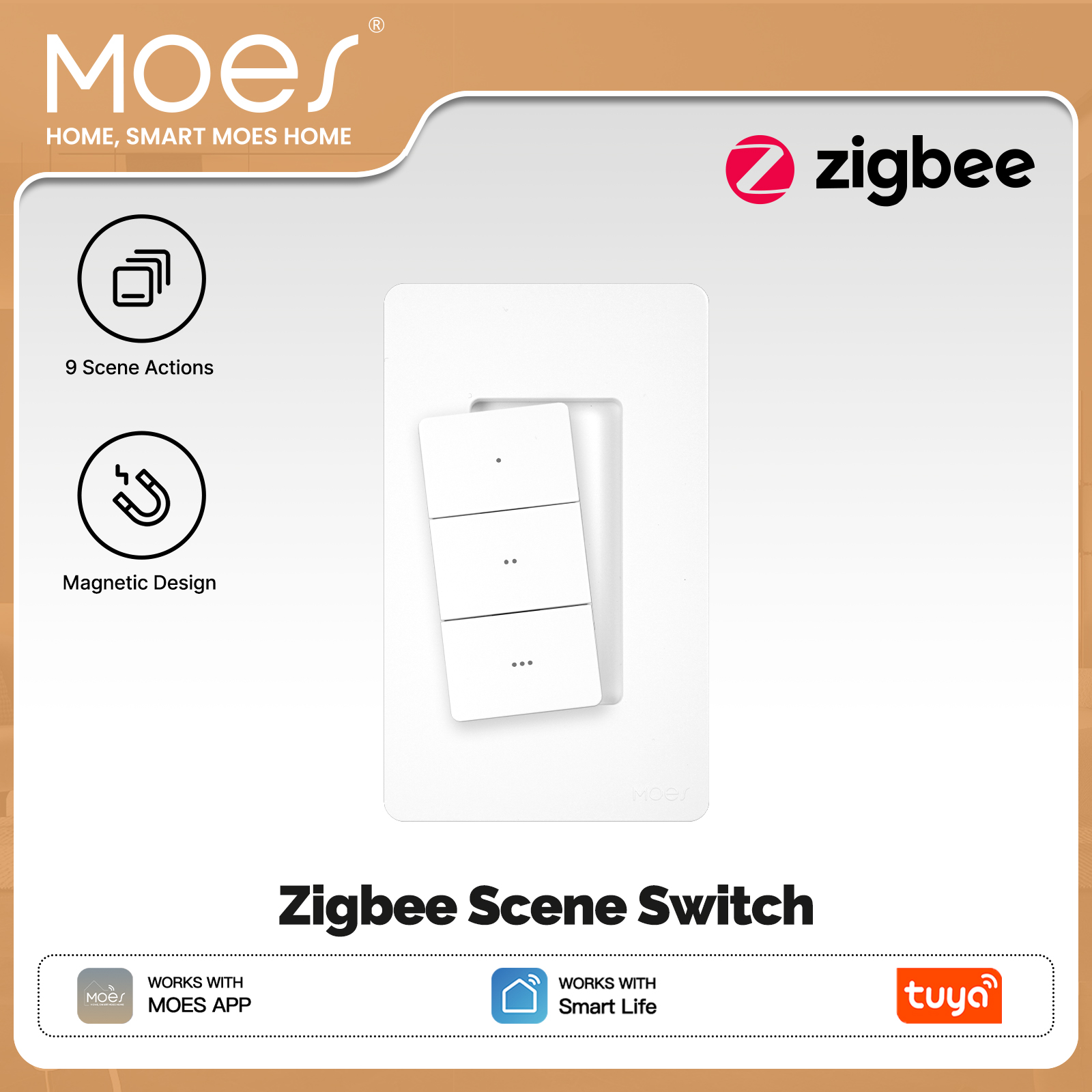 MOES Tuya Zigbee Interruptor d - Smart Accessories avaliação e preço